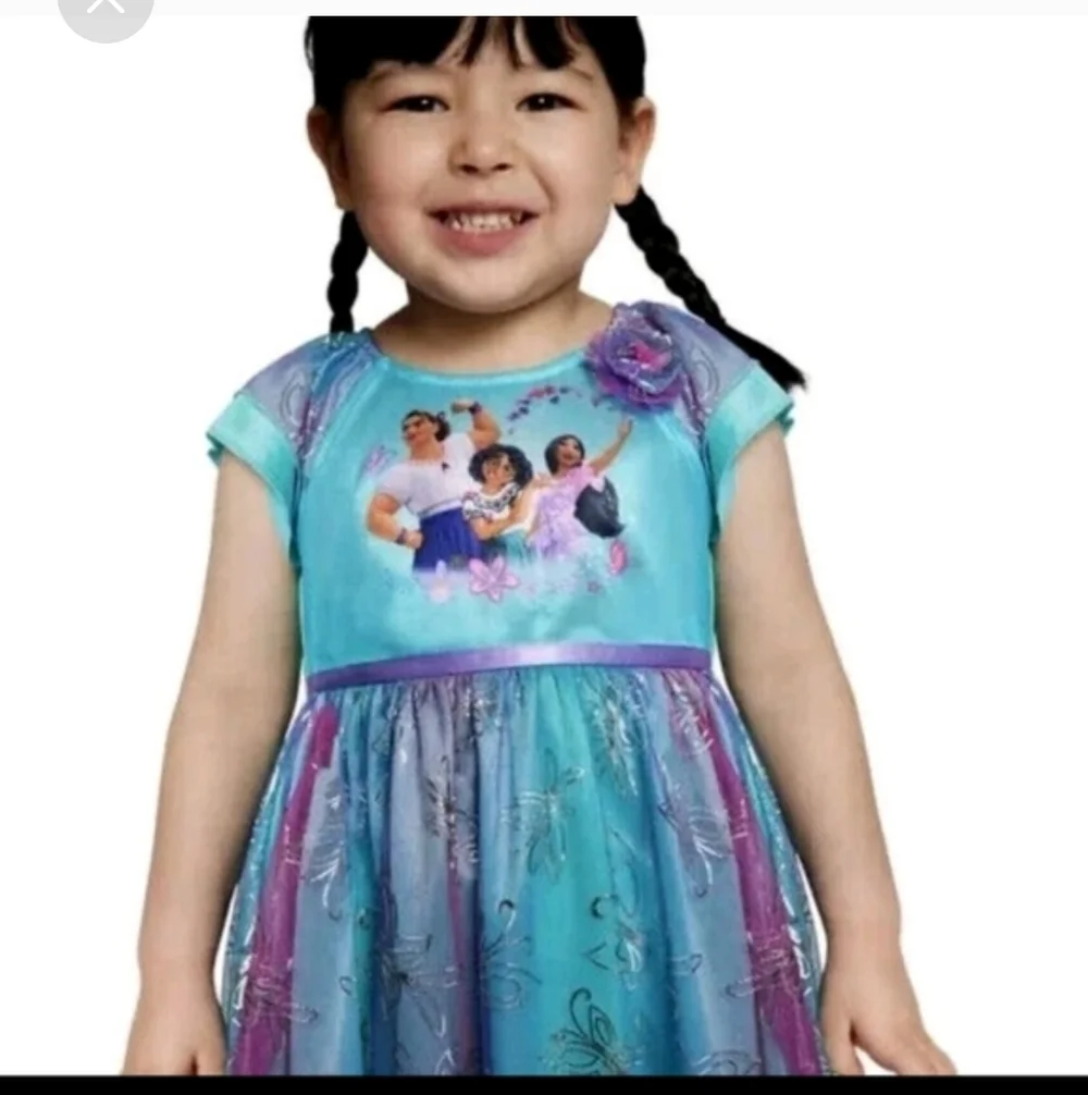 Disney Encanto Nightgown Pajama Shirt Movie Girls Fantasy Costume Dress, Nwt